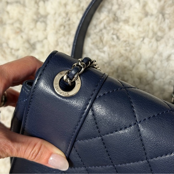 Chanel Navy Quilted Handbag - Picture 13 of 16